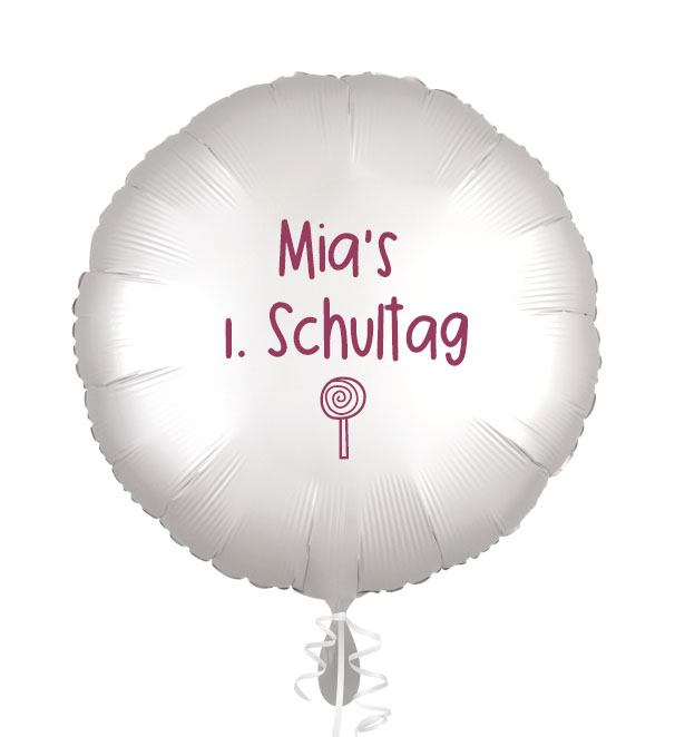 Luftballon Einschulung personalisiert - Lolly