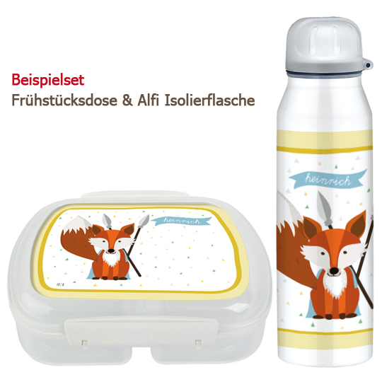 Set Brotdose und Trinkflasche - Fuchs Tierheld