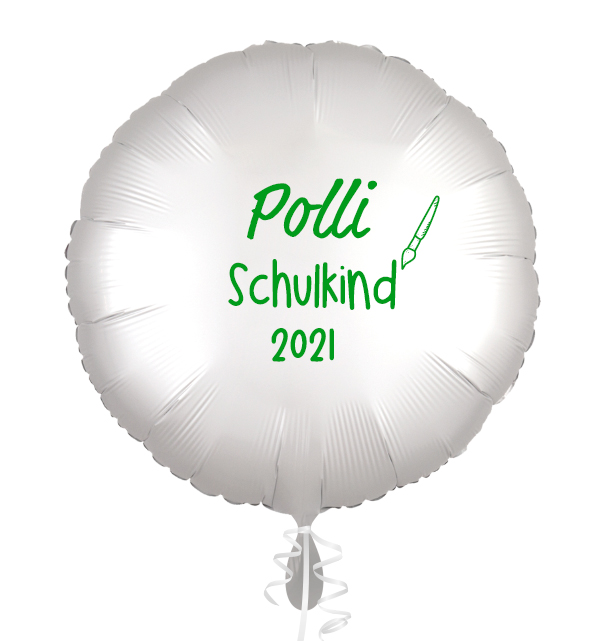 Luftballon Einschulung personalisiert - Pinsel