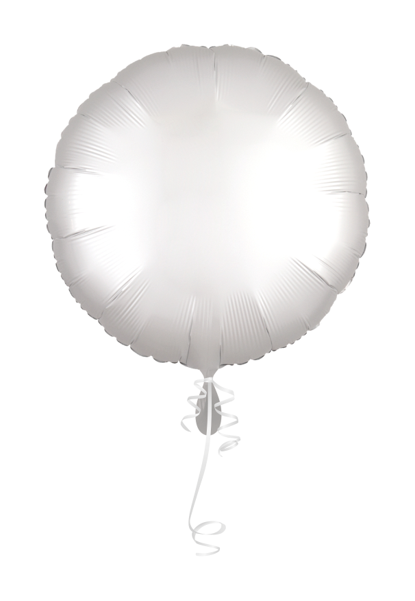 Luftpallon personalisiert Rund weiß