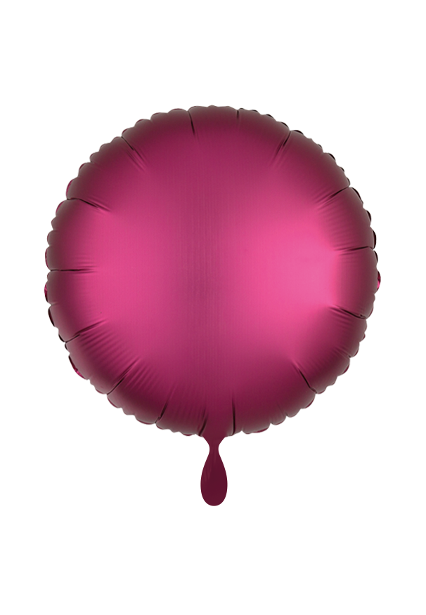 Luftballon Rund pink - personalisiert Folienballon