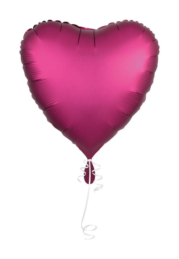 Luftballon personalisiert Herz pink 