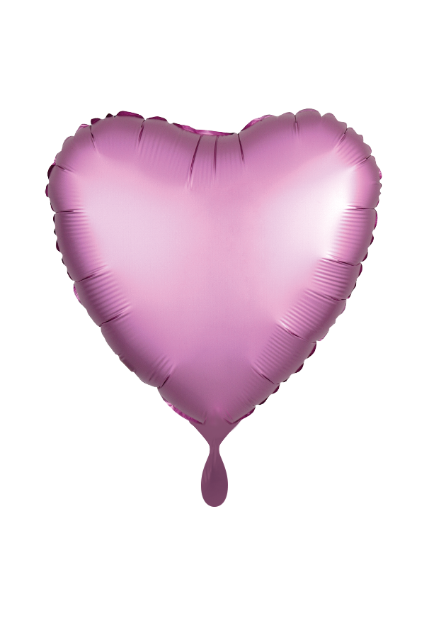 Luftballon Herz rosa - personalisiert Folienballon