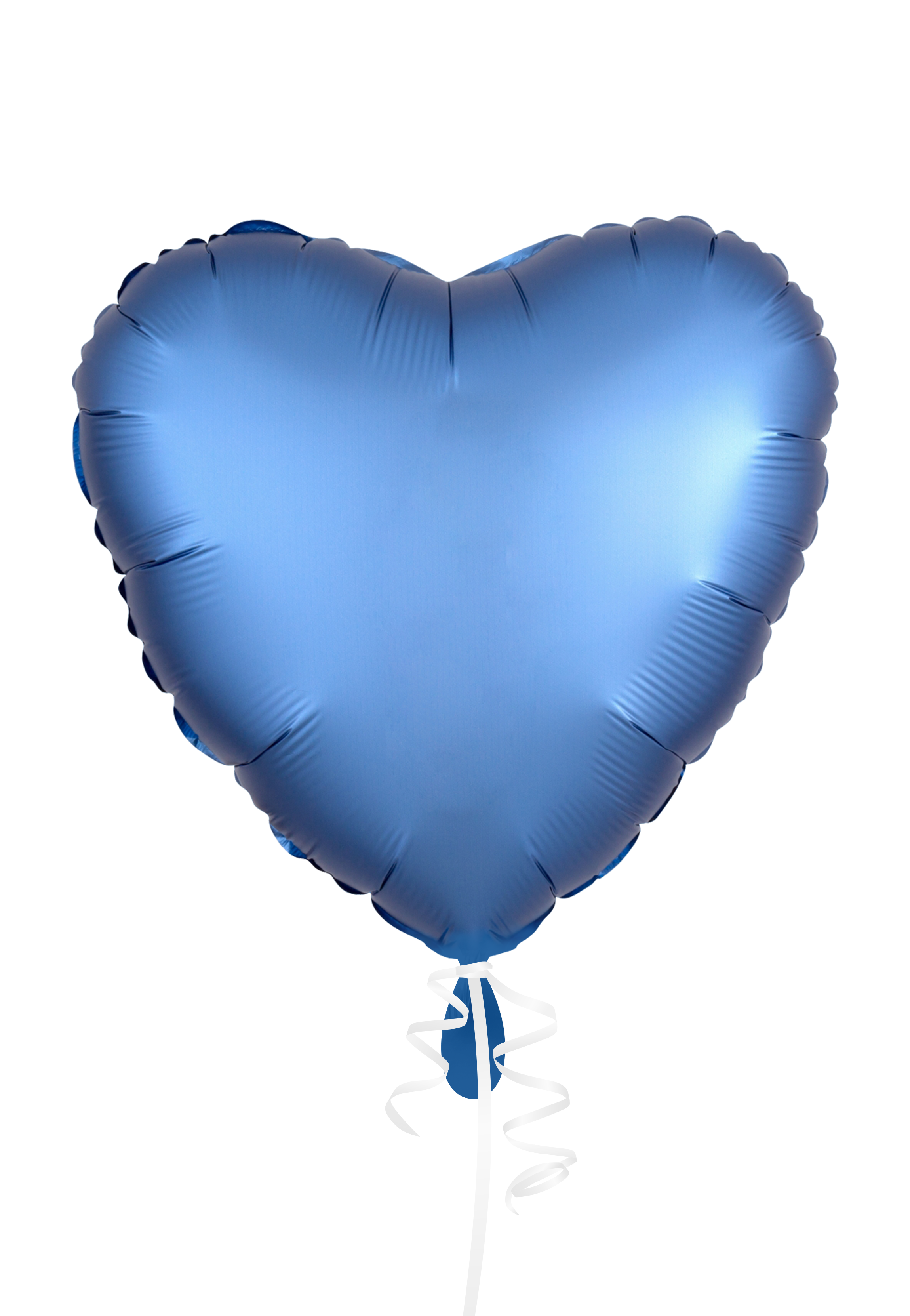 Luftballon personalisiert Herz blau 
