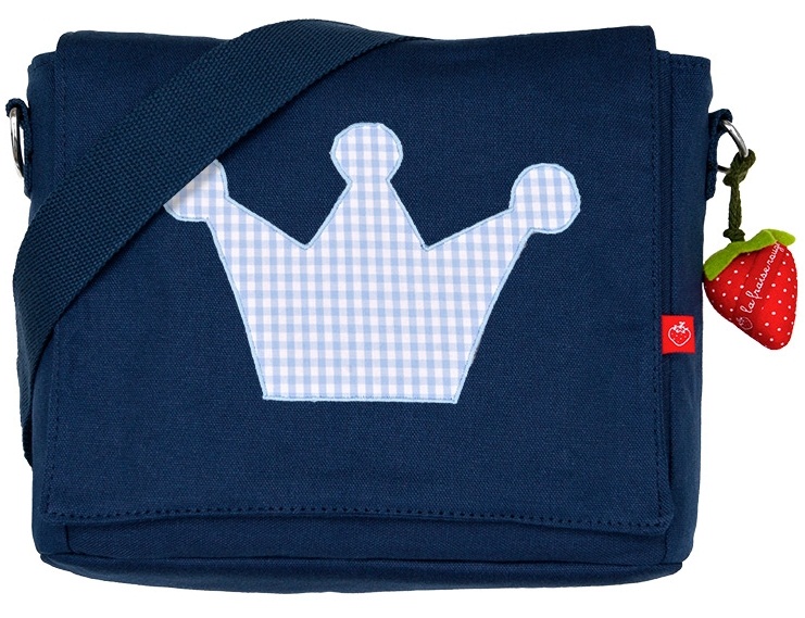 Kindergartentasche Krone blau personalisierbar
