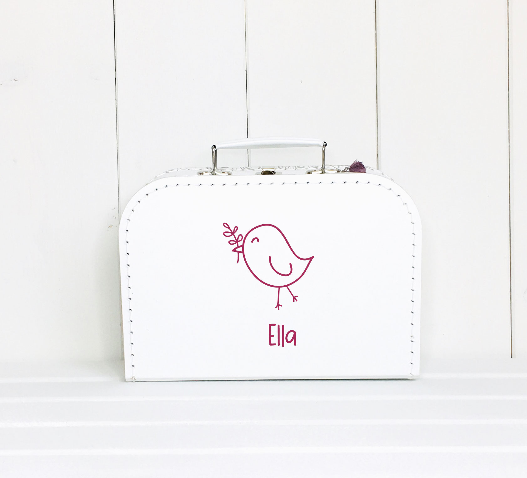 Erinnerungskoffer Baby personalisiert - Vogel