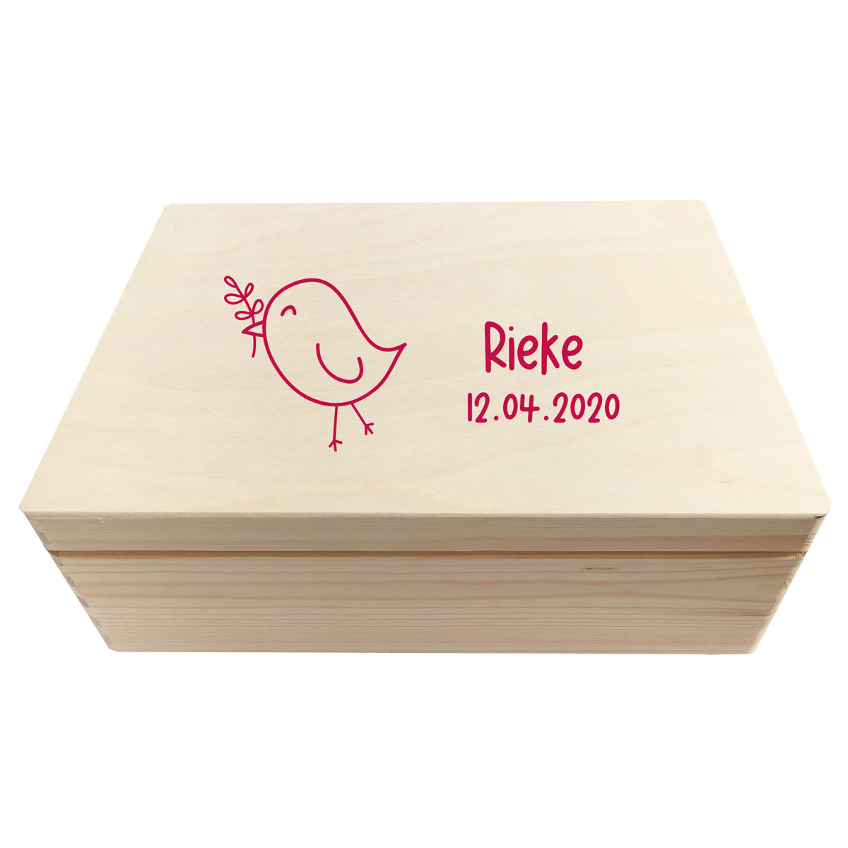 Erinnerungsbox Baby personalisiert - Vogel