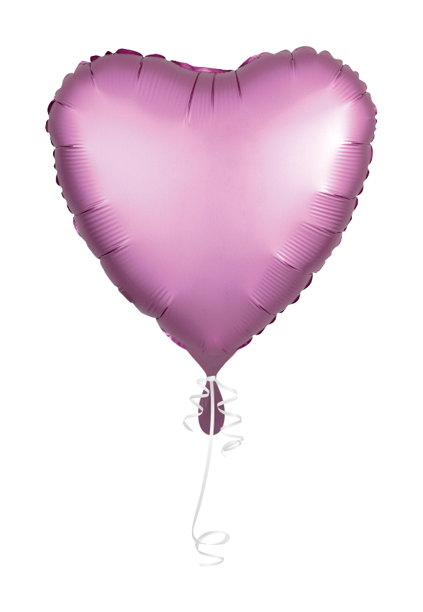 Luftballon personalisiert Herz rosa