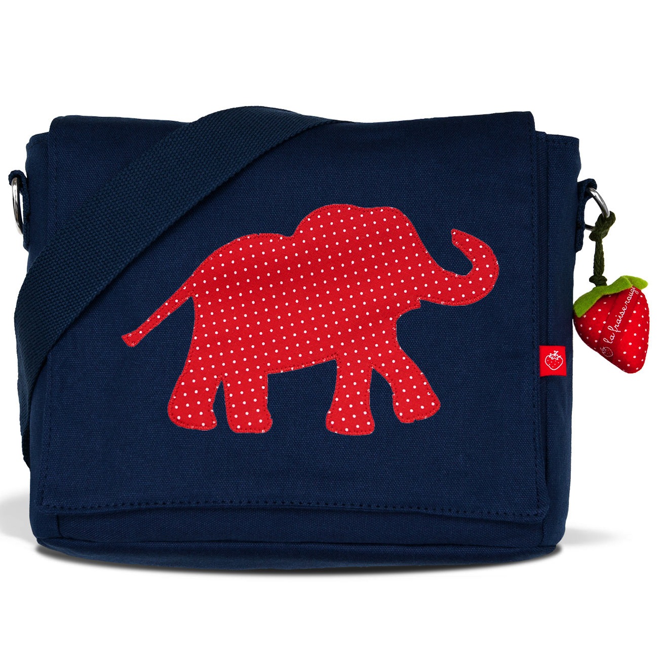 Kindergartentasche Elefant Erdbeer personalisierbar