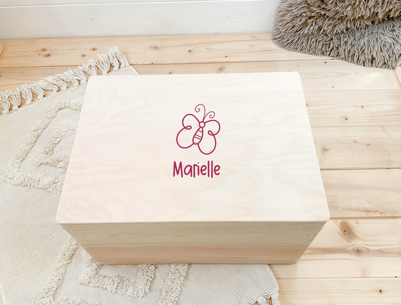 Erinnerungsbox Baby personalisiert - Schmetterling