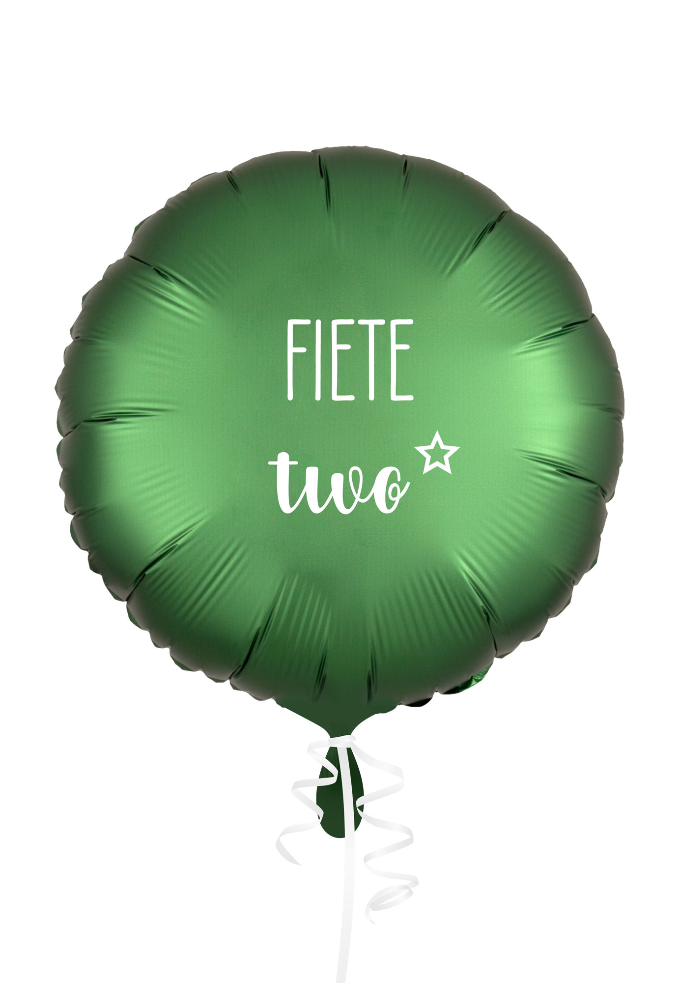 Luftballon personalisiert Rund grün fiete zweiter geburtstag