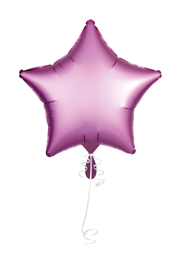Luftballon personalisiert Stern rosa 