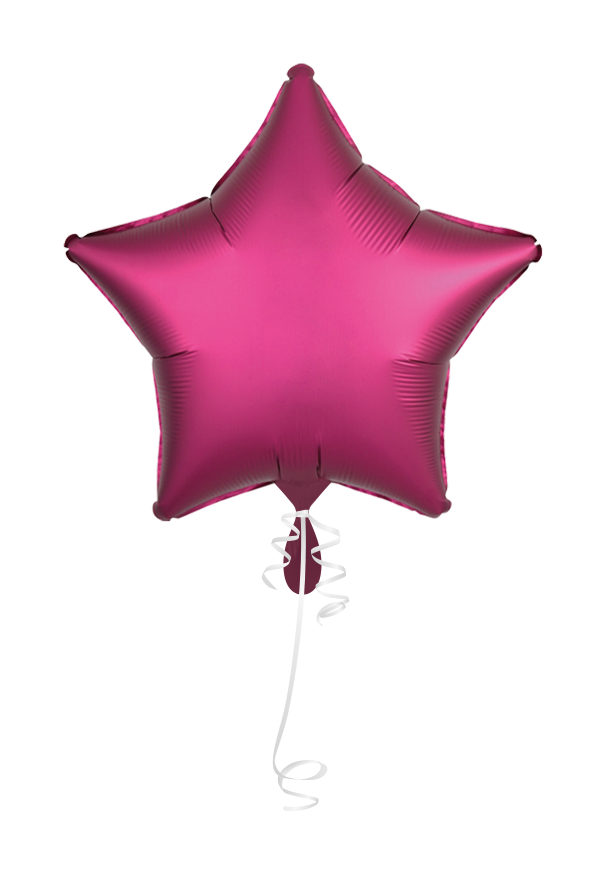Luftballon personalisiert Stern pink 