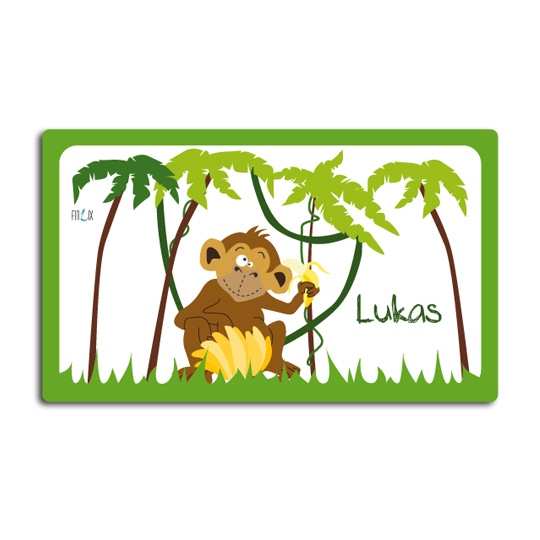Affe Dschungel- Personalisiertes Brettchen