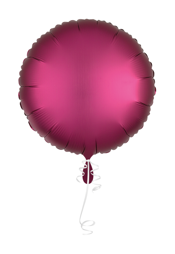 Luftballon personalisiert Rund pink 