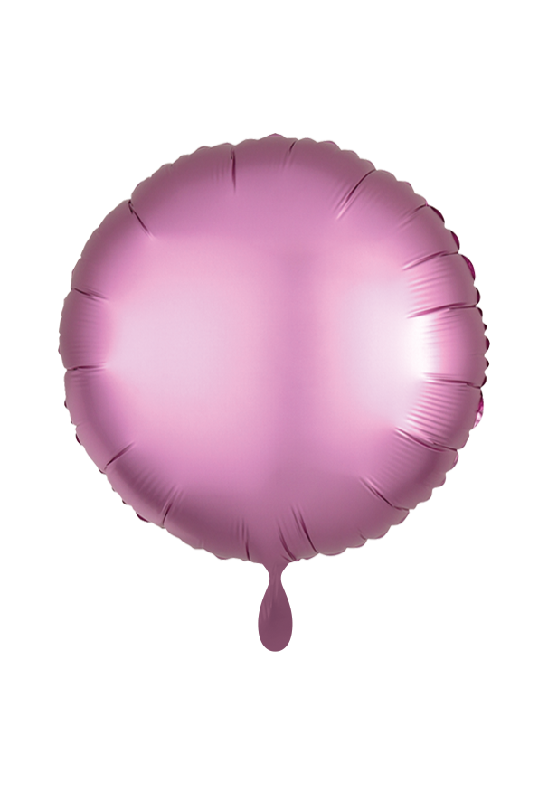 Luftballon Rund rosa - personalisiert Folienballon