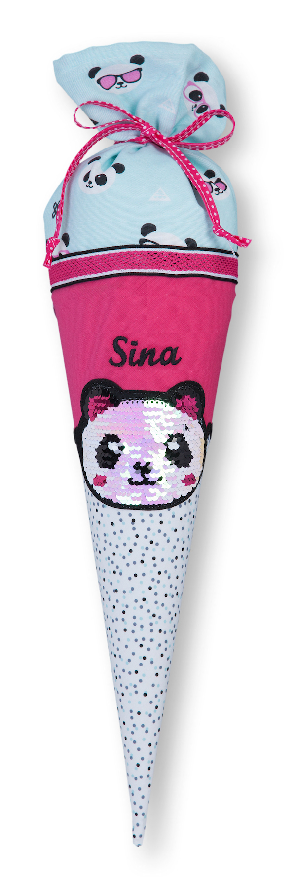 Kleine Schultüte Panda Sina - Stoffhülle
