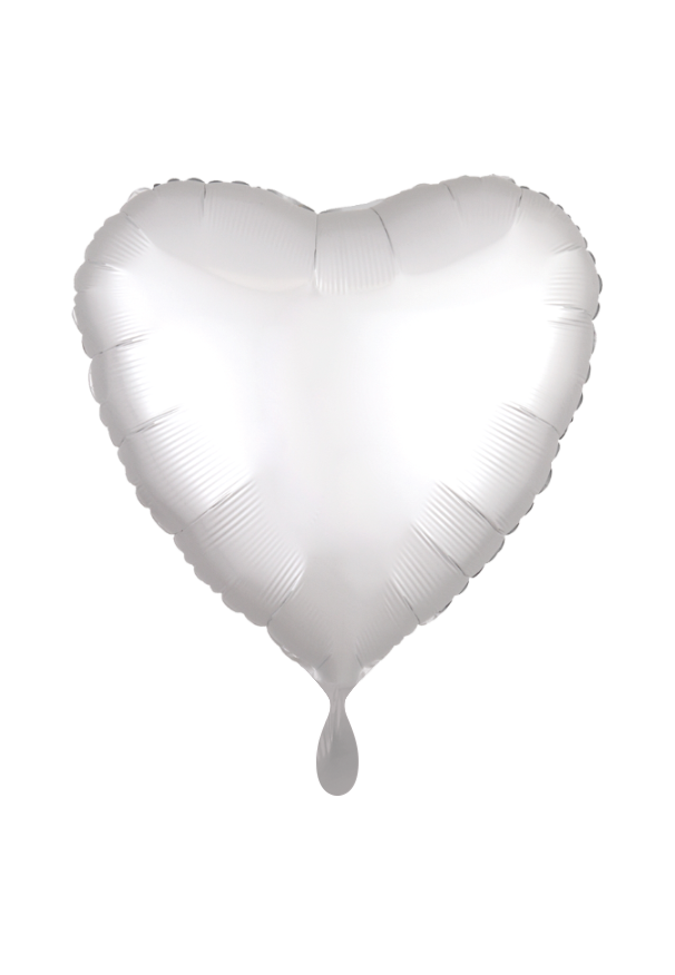 Luftballon Herz weiß - personalisiert Folienballon