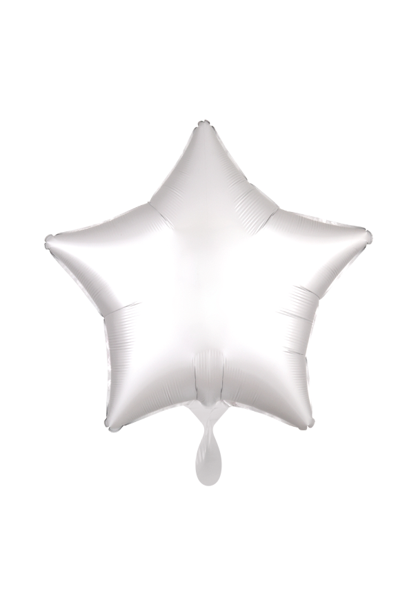 Luftballon Stern weiß - personalisiert Folienballon