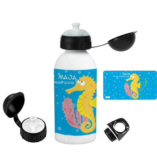 Trinkflasche Seepferdchen personalisieren - Meerestiere